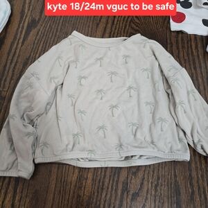 Kyte Palm Tree Print Long Sleeve Top